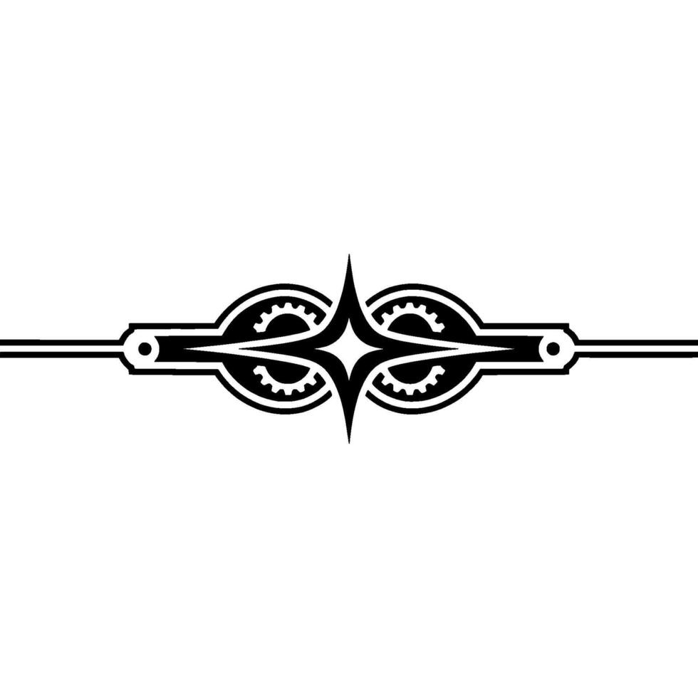 Geometric Deco-Inspired Ornament on White Background. vector