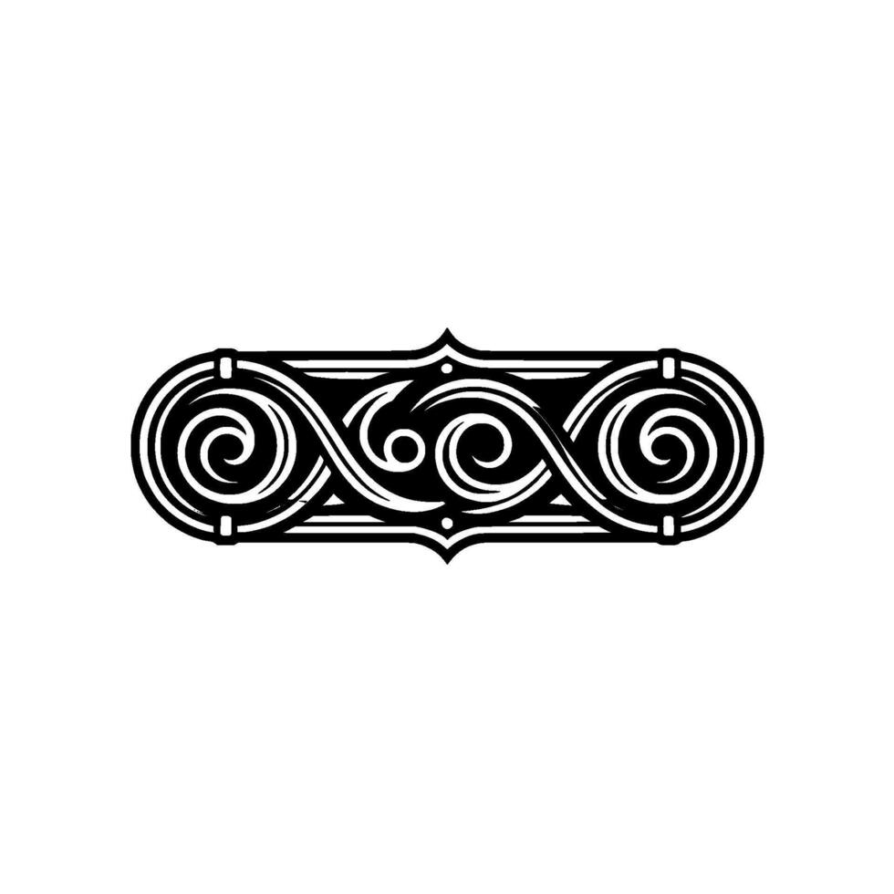 Celtic Knotwork Ornament in Black, White, and Gold on White Background. vector
