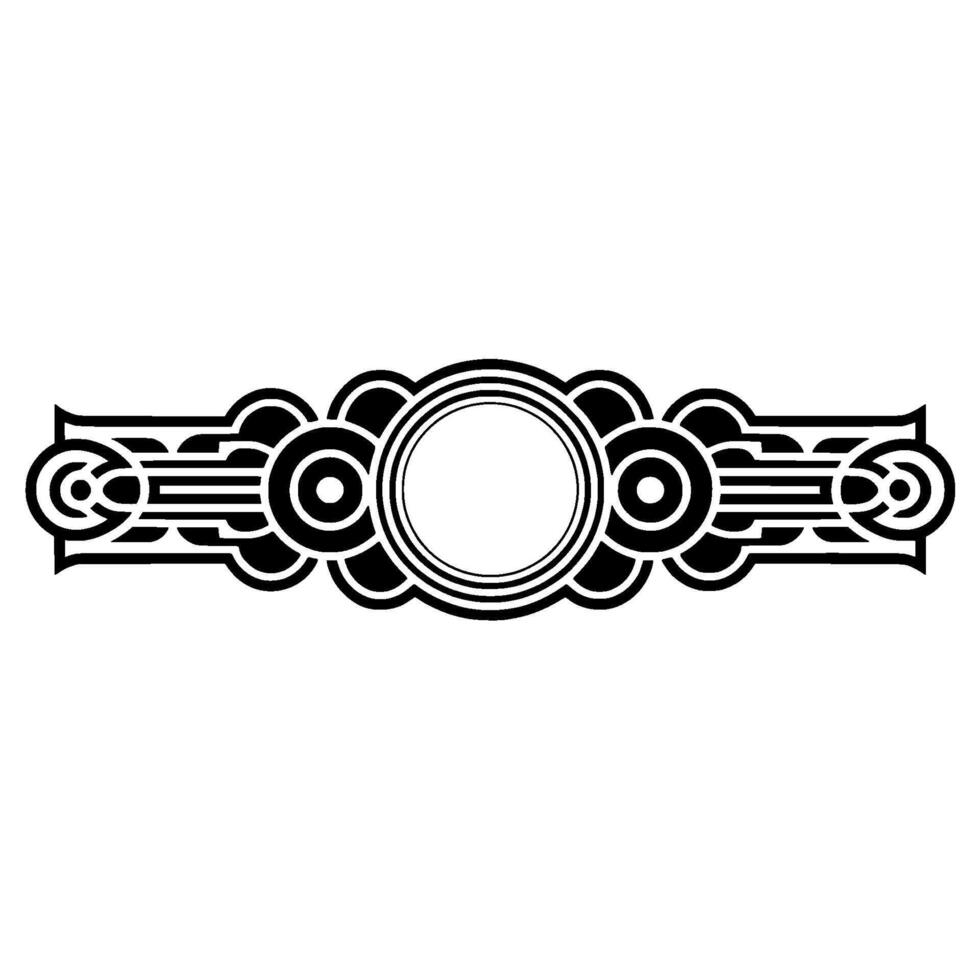 Art Deco Decorative Border, Black and White, Vintage. vector