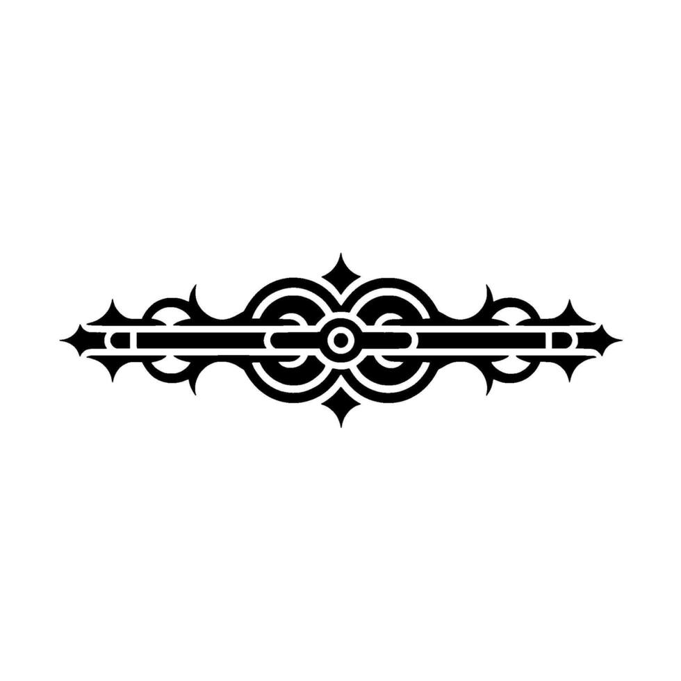 Minimalist Black Decorative Element on Light Background. vector