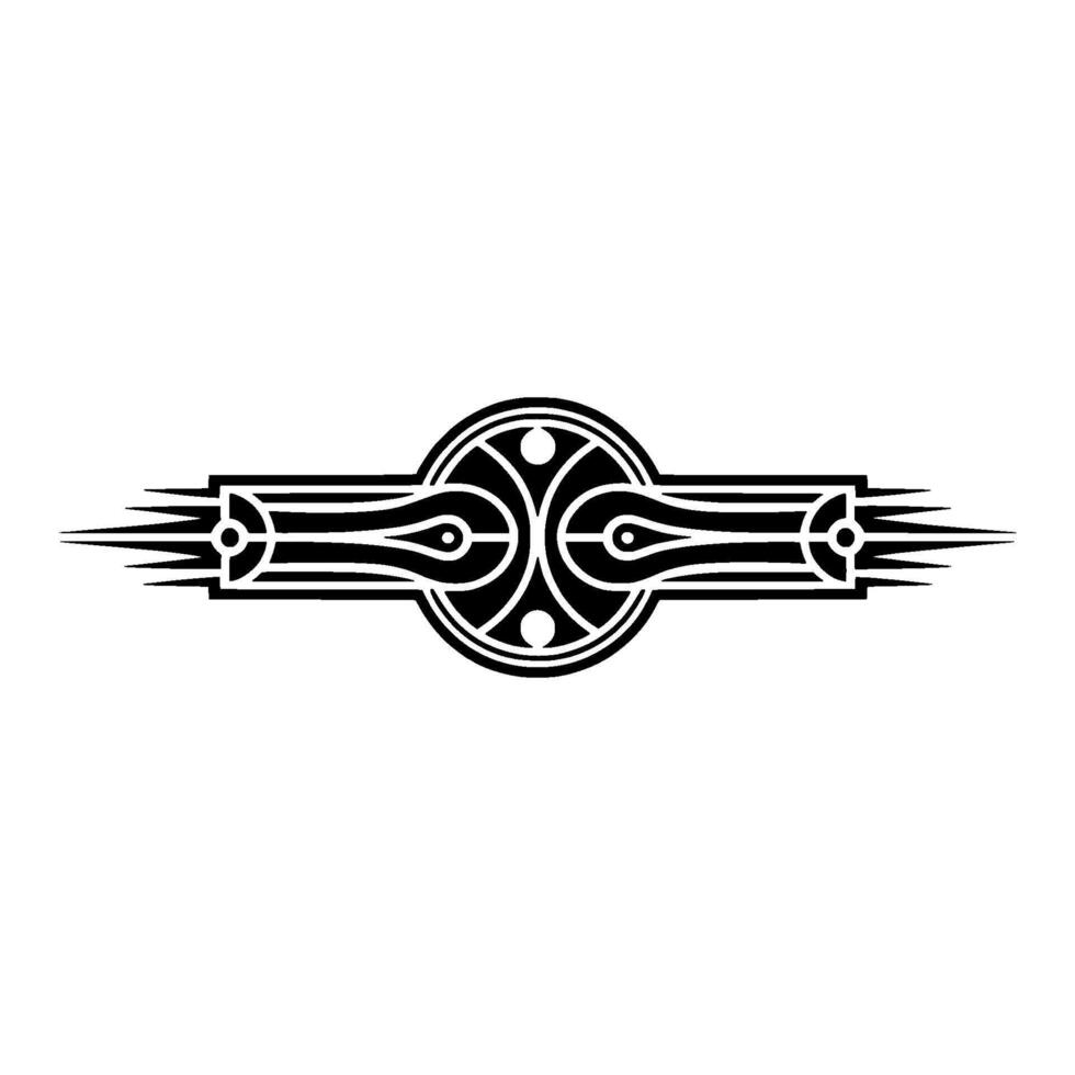 Geometric Black on White Background - Decorative Element, Abstract Artwork. vector