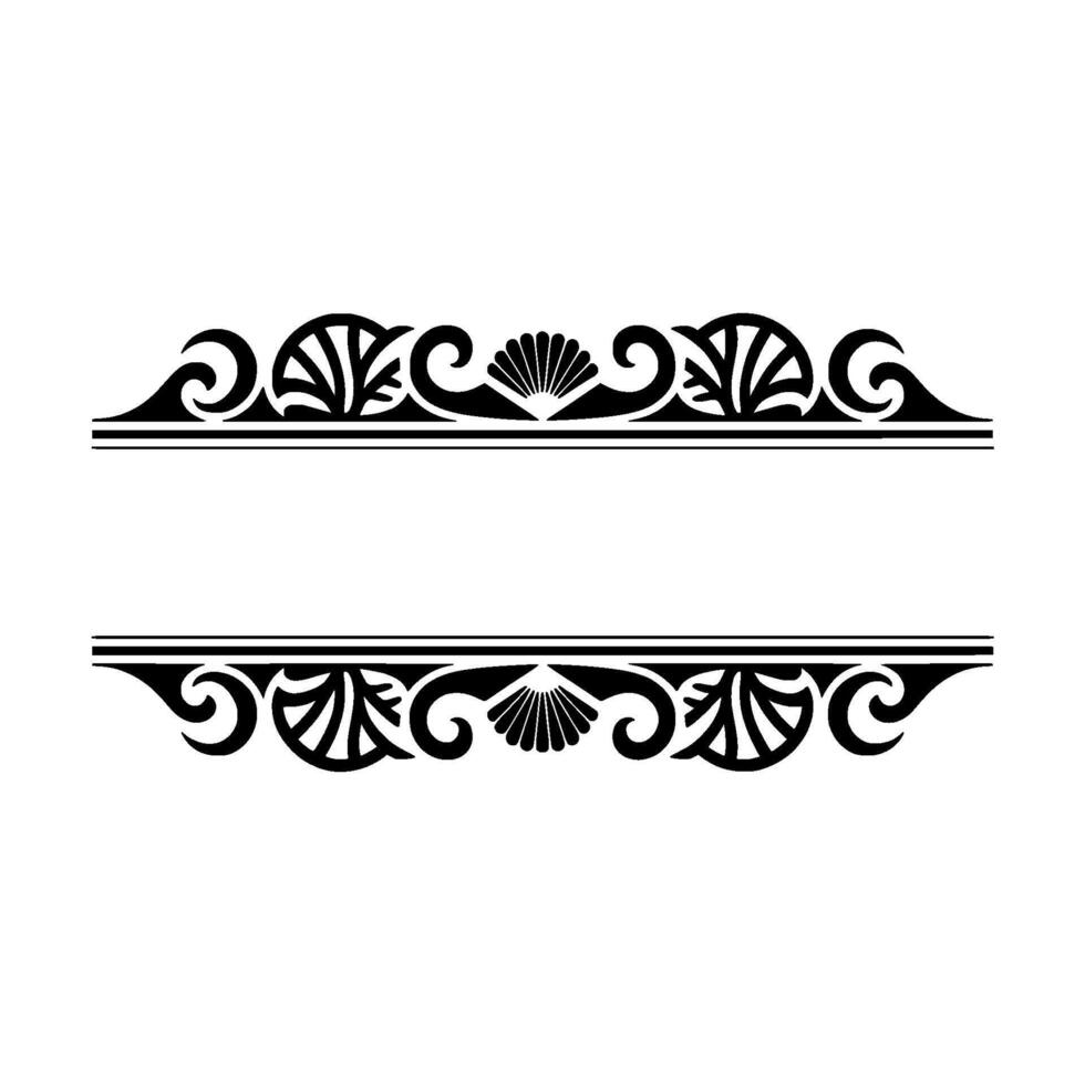 Elegant Decorative Frame Element with Shell and Scroll. vector