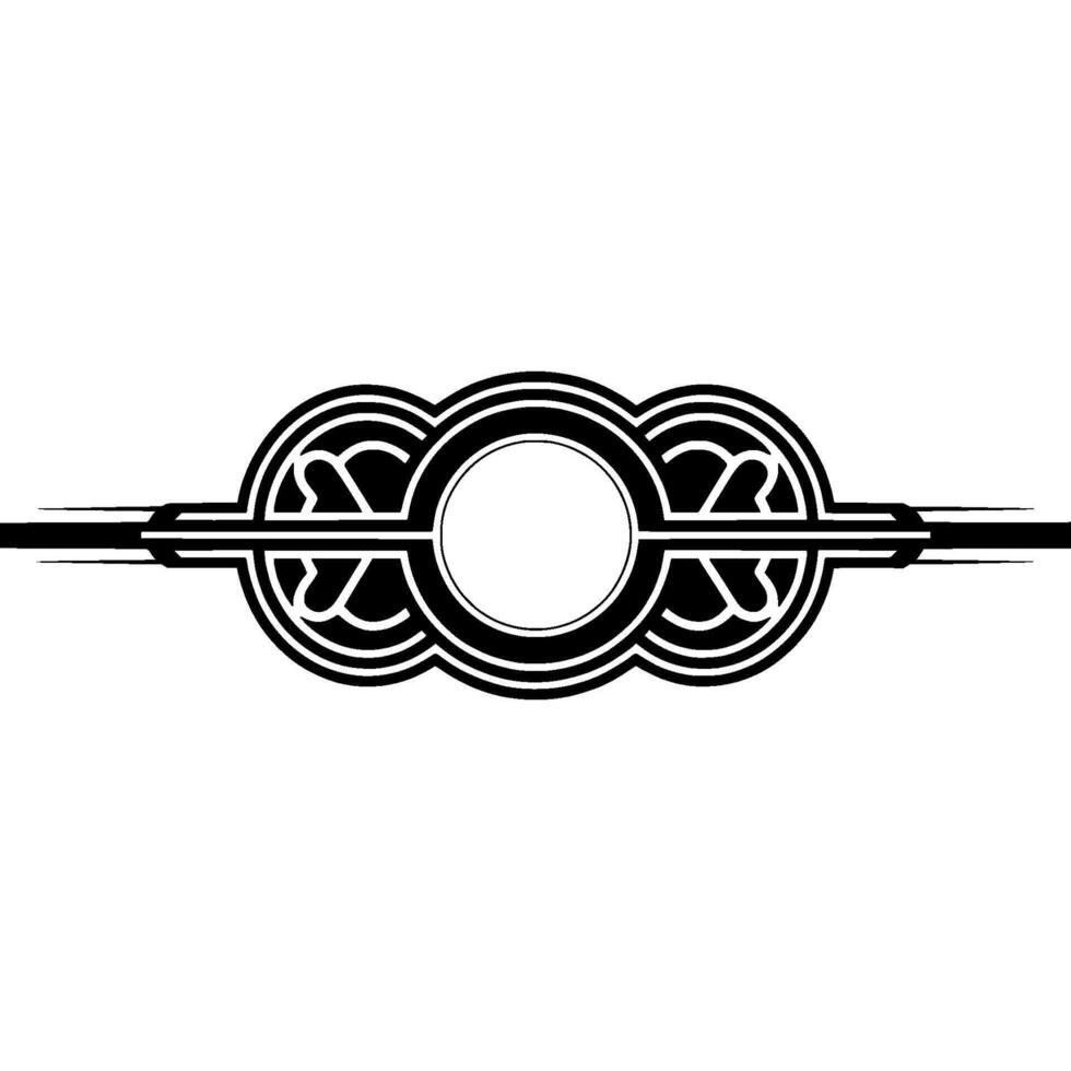 Minimalist Art Deco in Black and White - Geometric Ornament. vector