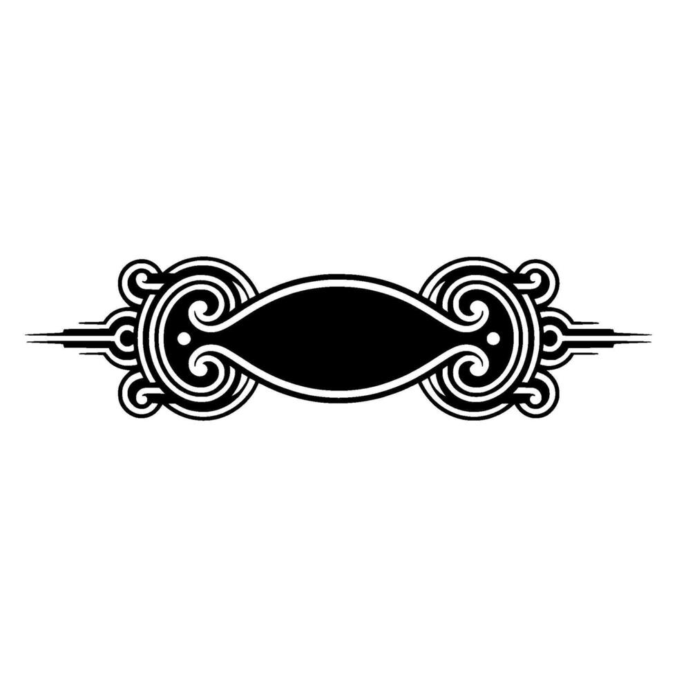 Elegant Black and White Ornament Swirls and Embellishments. vector