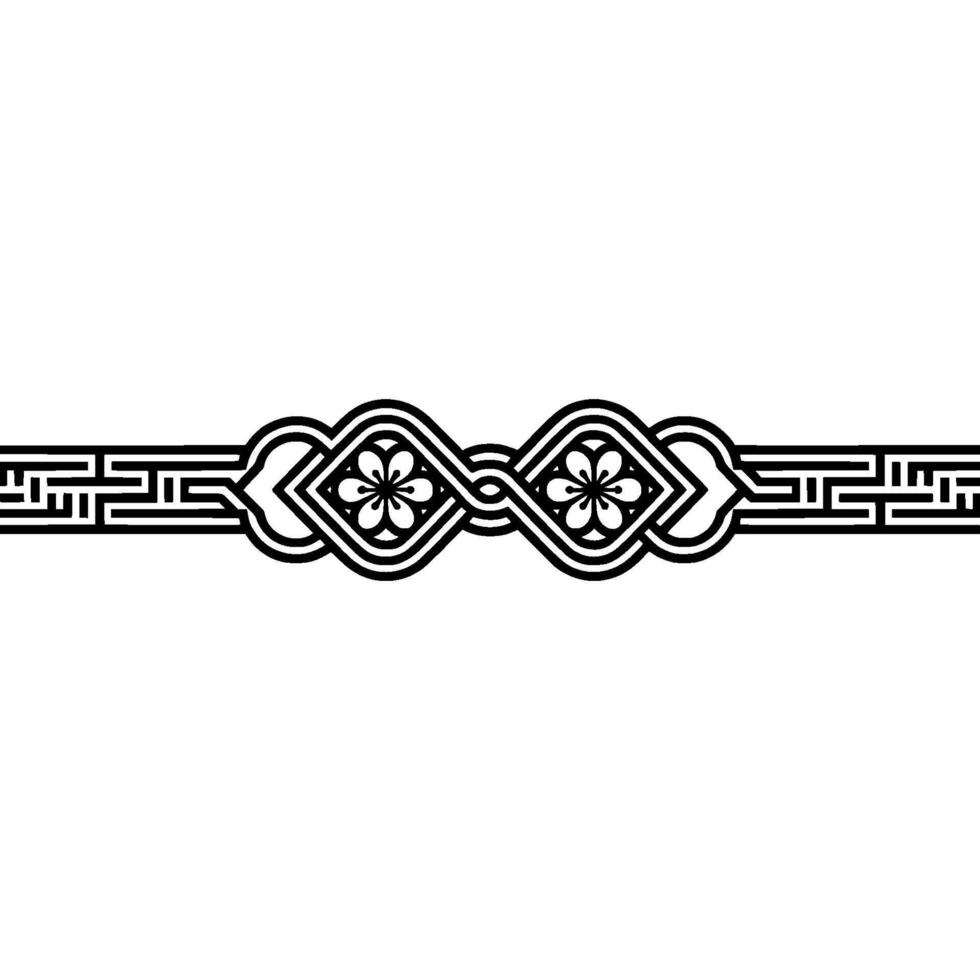 Elegant Ornamental Border, Black White Floral Motif on Gradient Background. vector