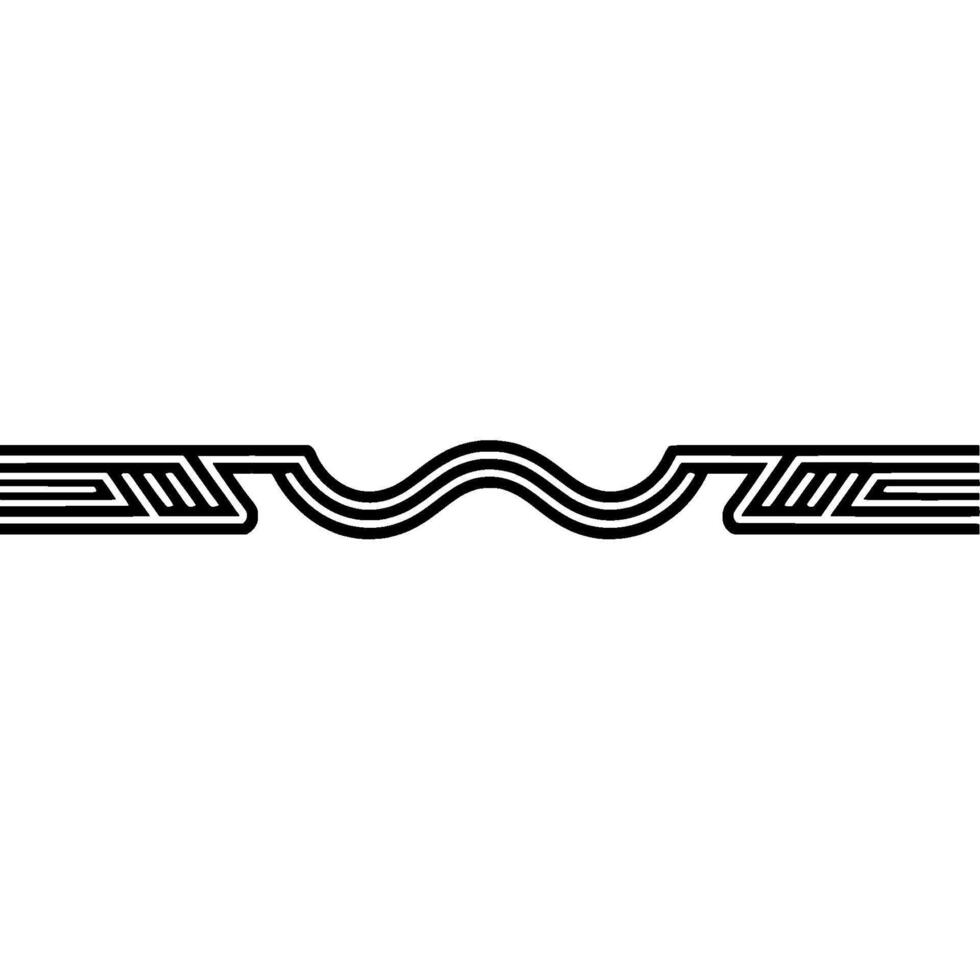 Abstract Linear Border Element Wavy Segmented Geometric. vector
