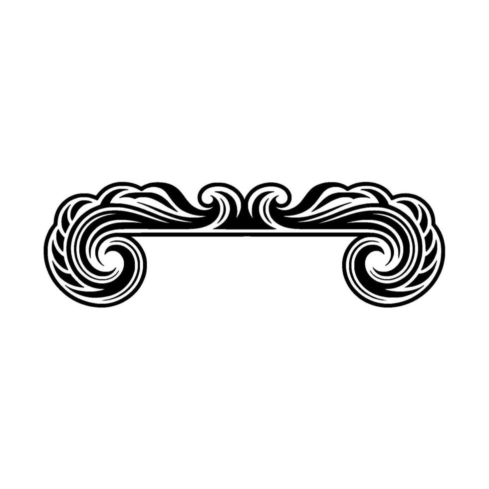 Elegant Swirl Element Art, Decorative Frame. vector