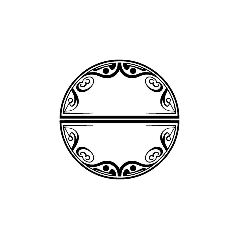 Elegant Circular Ornament on White Background, Vintage Style. vector