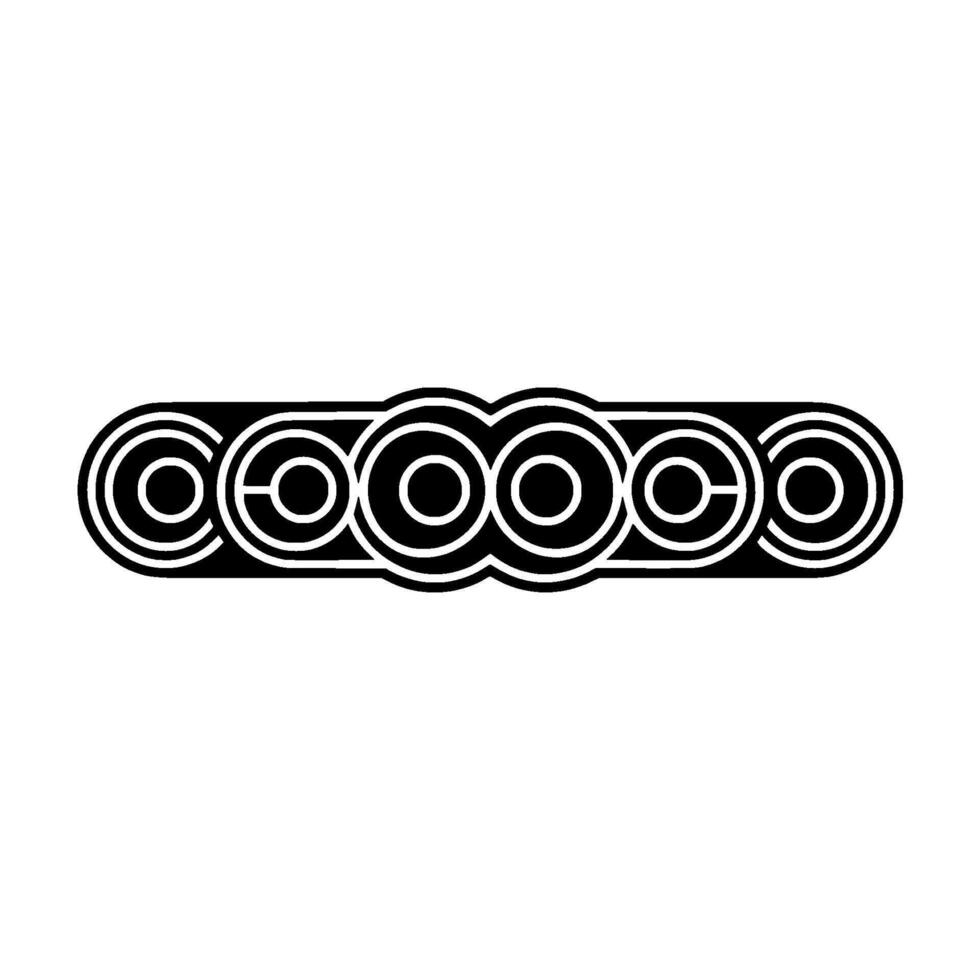 Geometric Black and White Circular Pattern on White Background. vector