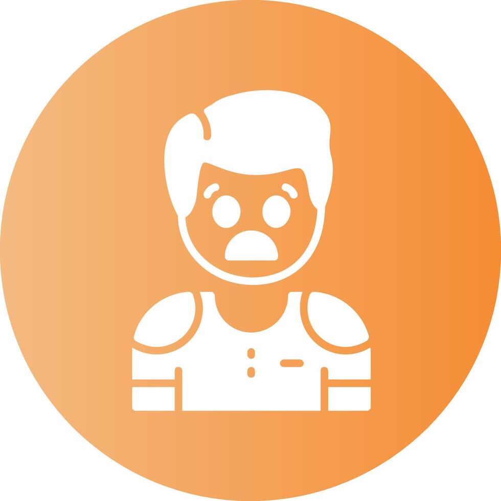 Fear Circle Gradient Style Emotion Icon vector