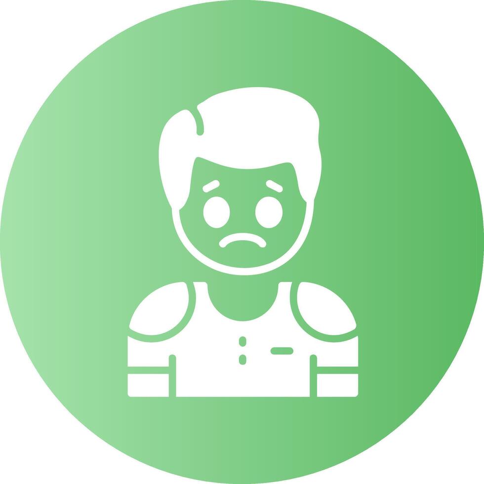 Shame Circle Gradient Style Emotion Icon vector