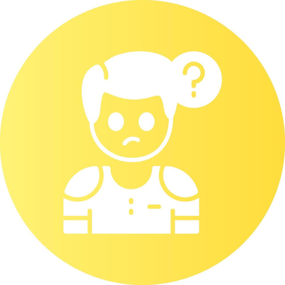 Confusion Circle Gradient Style Emotion Icon vector