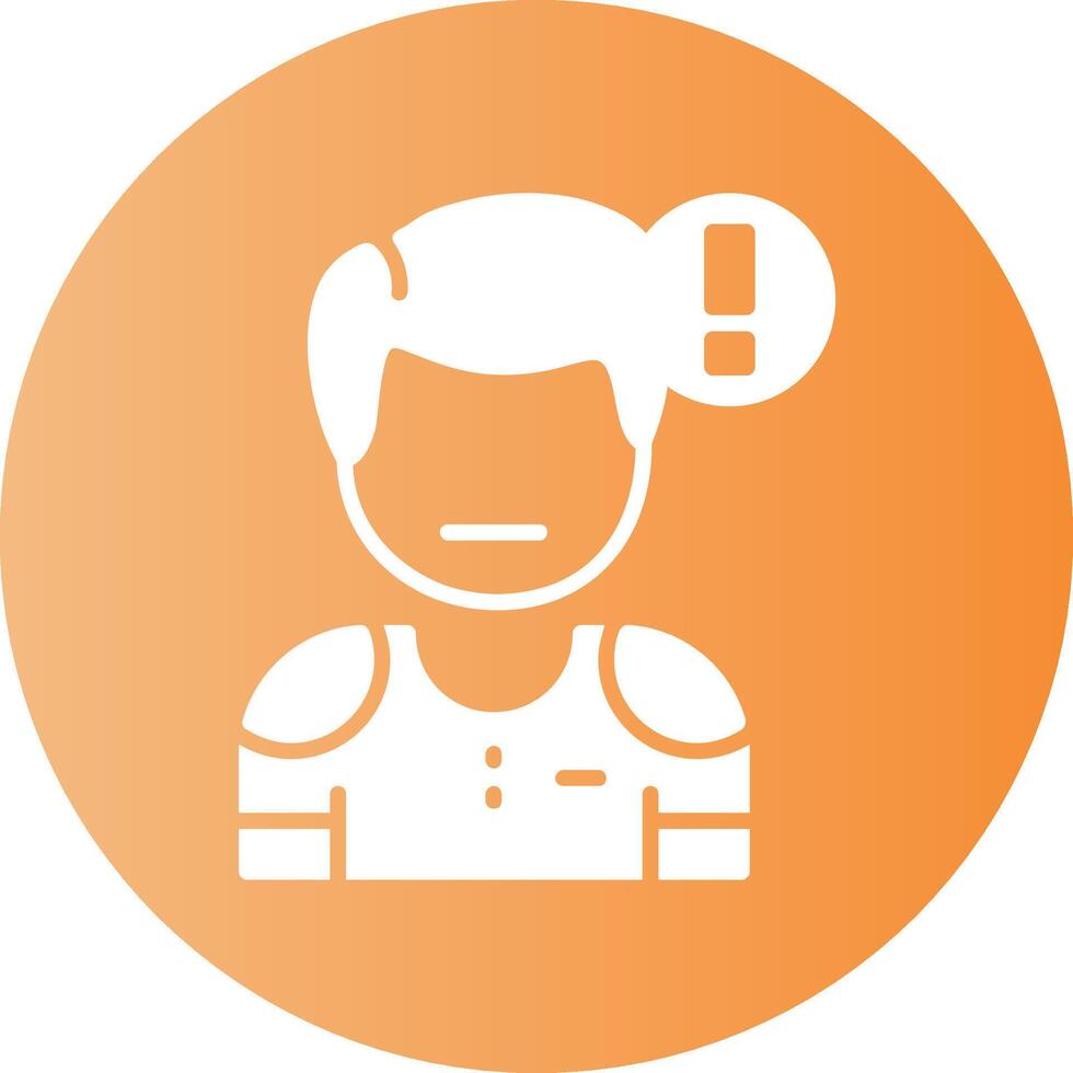 Cautiousness Circle Gradient Style Emotion Icon vector