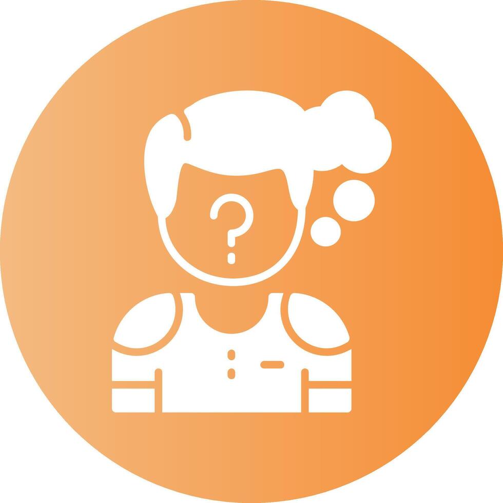 Longing Circle Gradient Style Emotion Icon vector