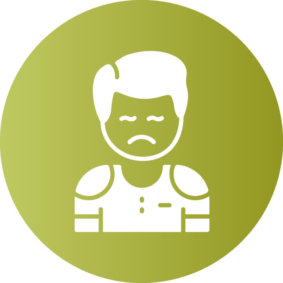 Discomfort Gradient Circle Emotion Icon vector