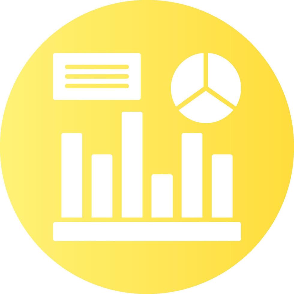 Analytics Circle Gradient Style Icon vector