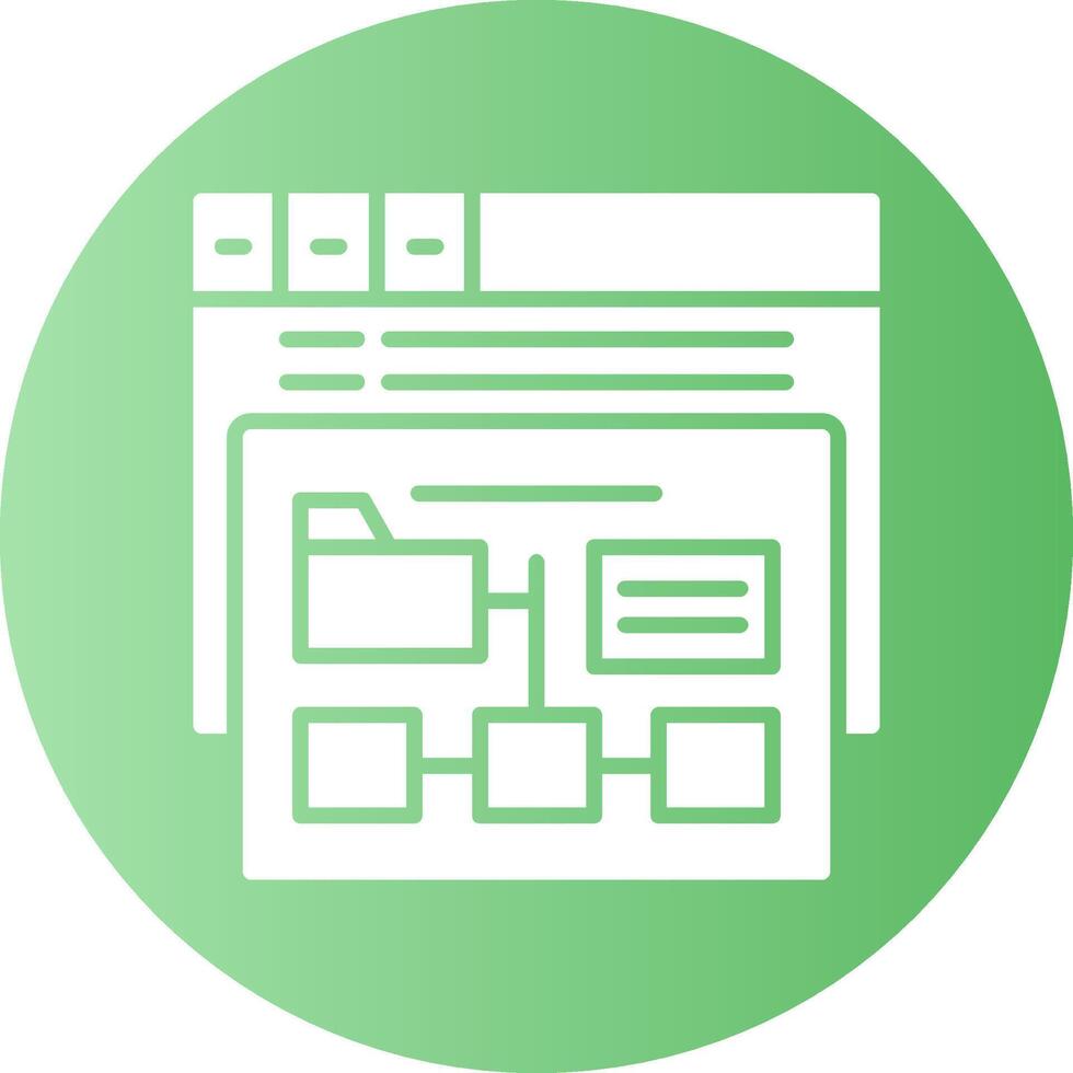 XML sitemap Circle Gradient Style Icon vector