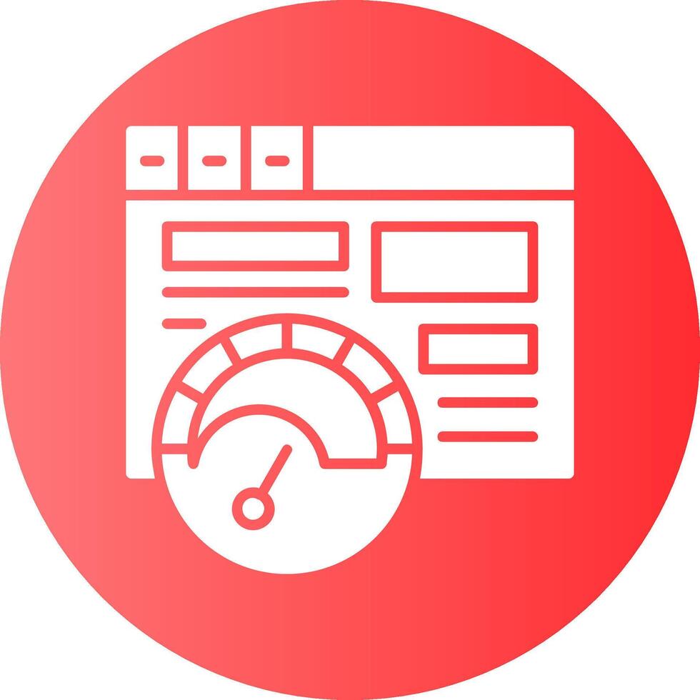 Page speed Circle Gradient Style Icon vector