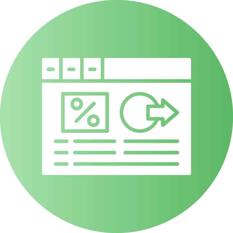 Bounce rate Circle Gradient Style Icon vector