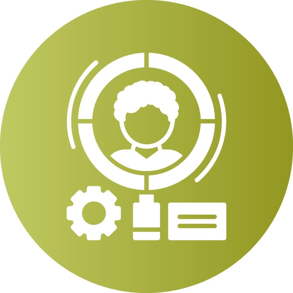 Demographics Circle Gradient Style Icon vector