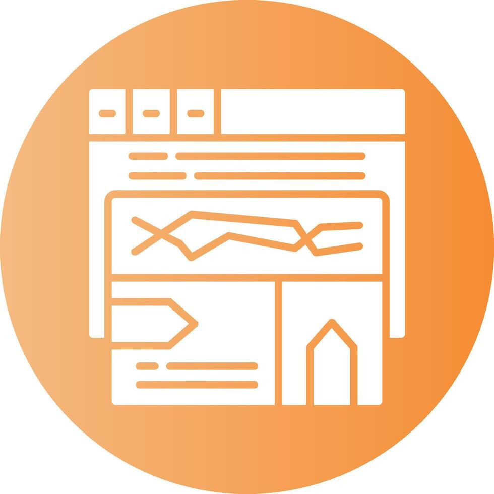 Tag manager Circle Gradient Style Icon vector
