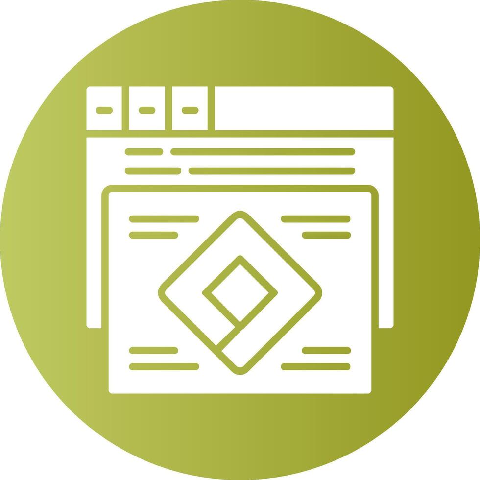 Attribution modeling Circle Gradient Style Icon vector