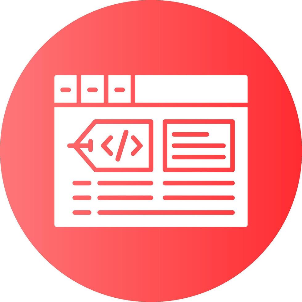 Meta tags Circle Gradient Style Icon vector