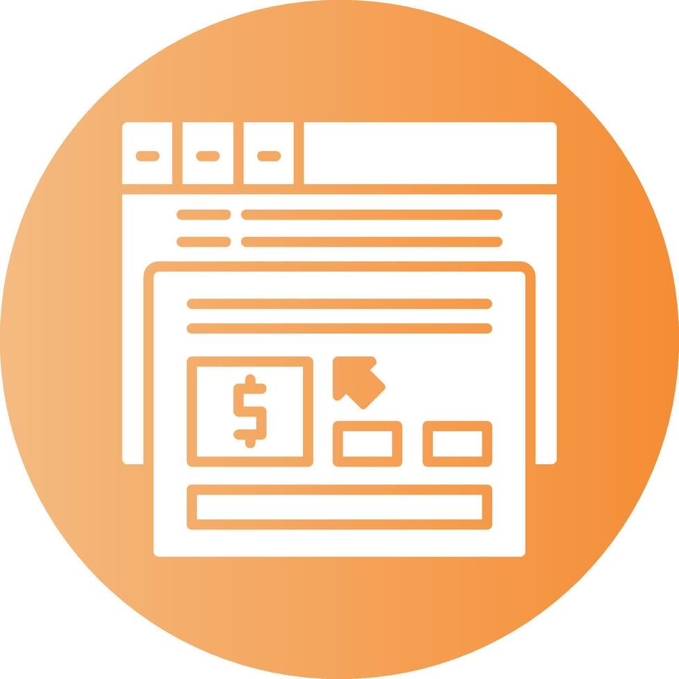 ROI Circle Gradient Style Icon vector