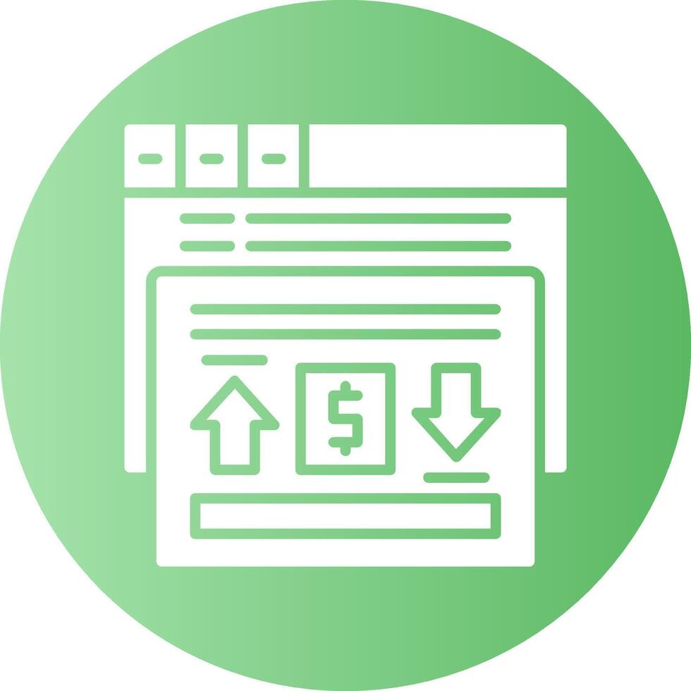 Cost per click Circle Gradient Style Icon vector