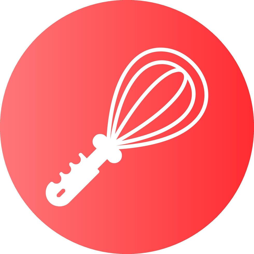 Whisk Gradient Circle Icon Design vector