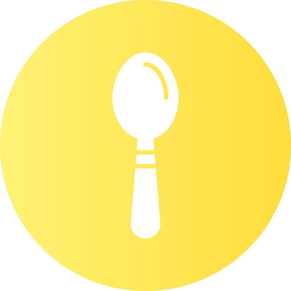 Spoon Solid Gradient Circle Icon vector