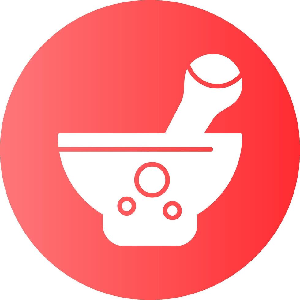 Pestle Circle Gradient Style Icon vector