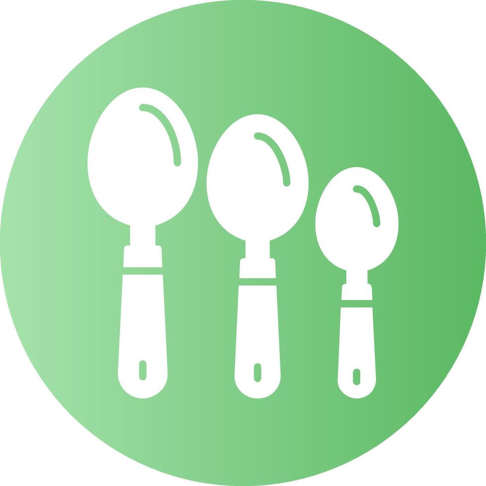 Measuring spoons Circle Gradient Style Icon vector