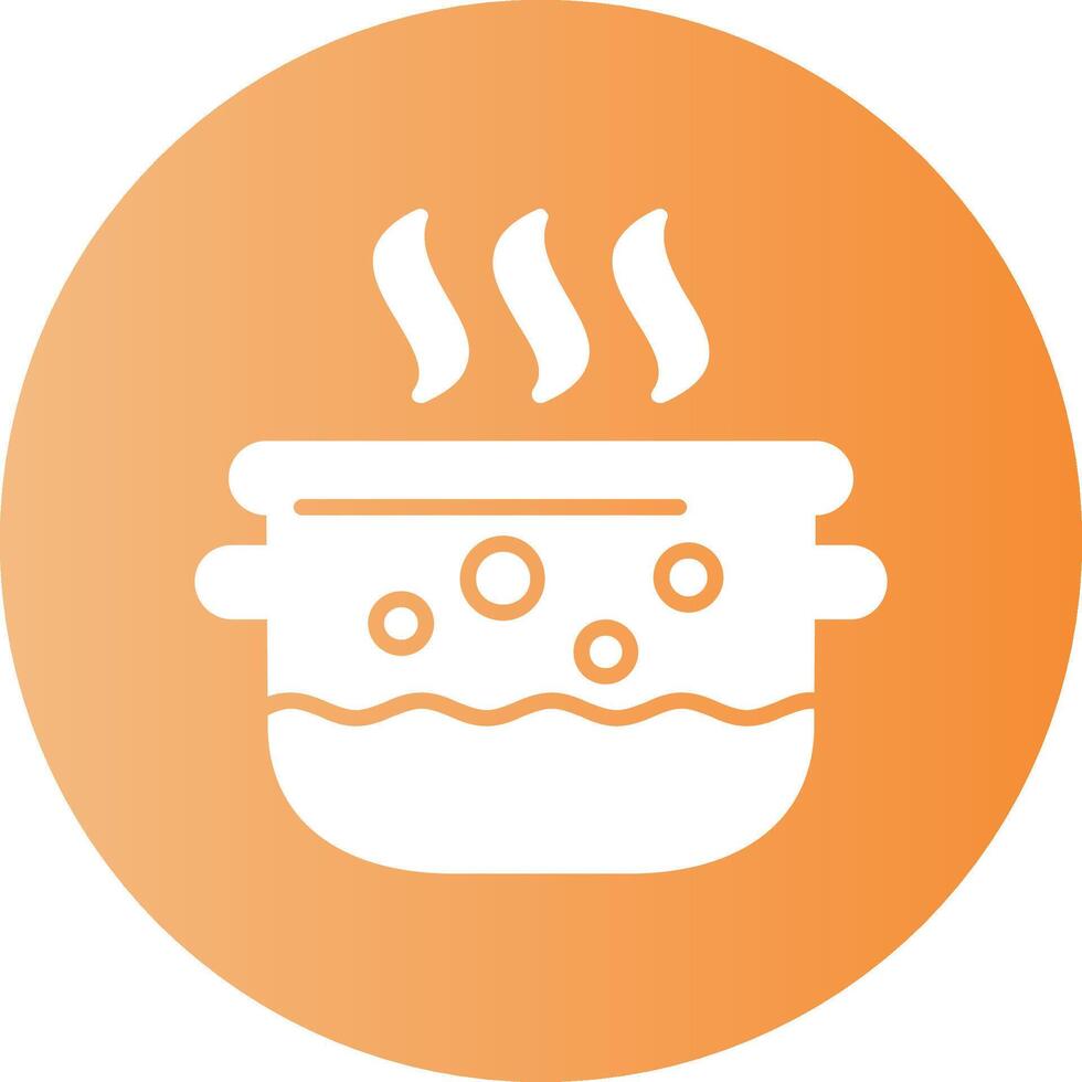 Pot Gradient Circle Icon vector