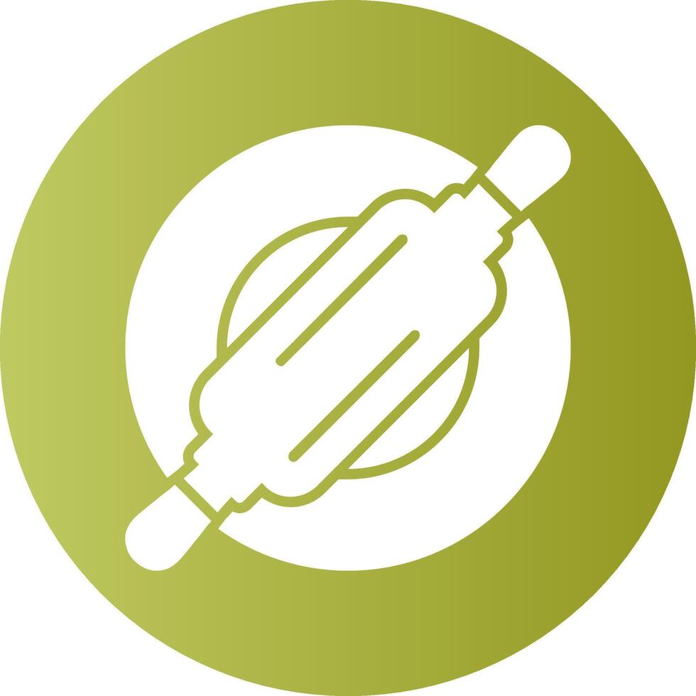 Rolling pin Circle Gradient Style Icon vector