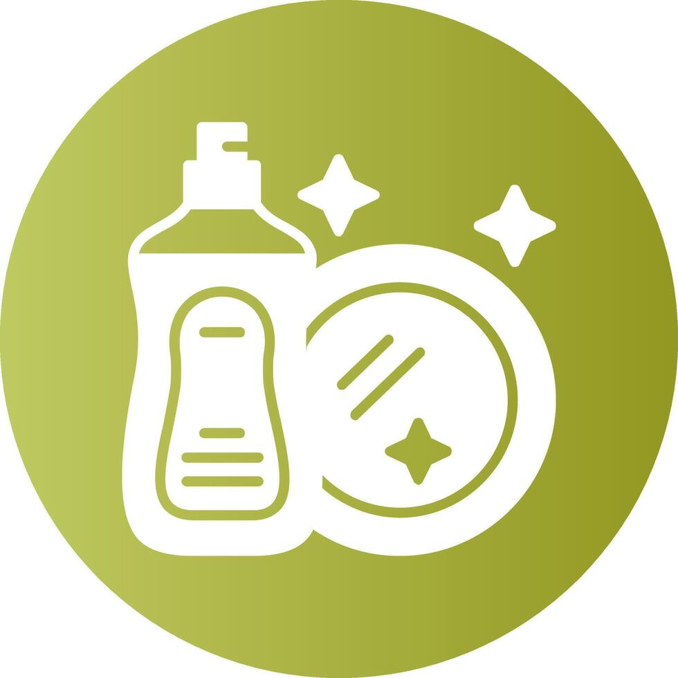 Dish washing Solid Gradient Circle Icon Design vector