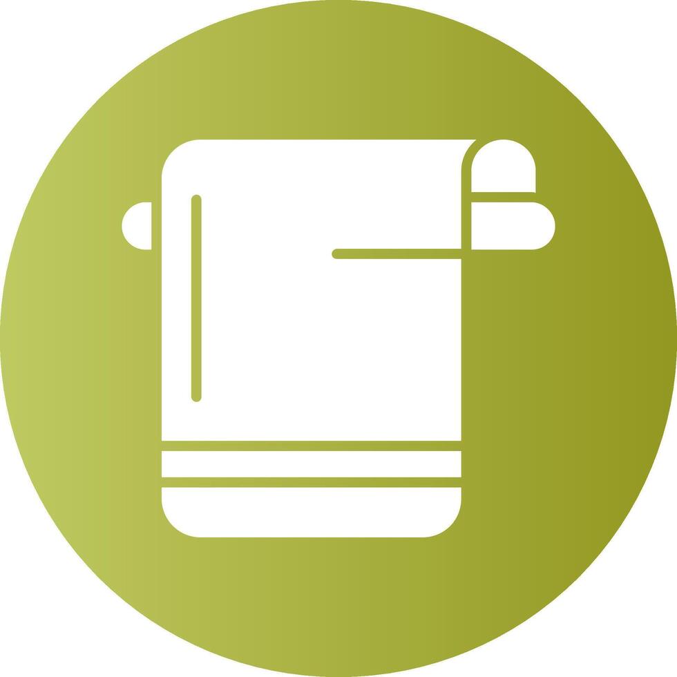 Towel Solid Gradient Circle Icon Design vector