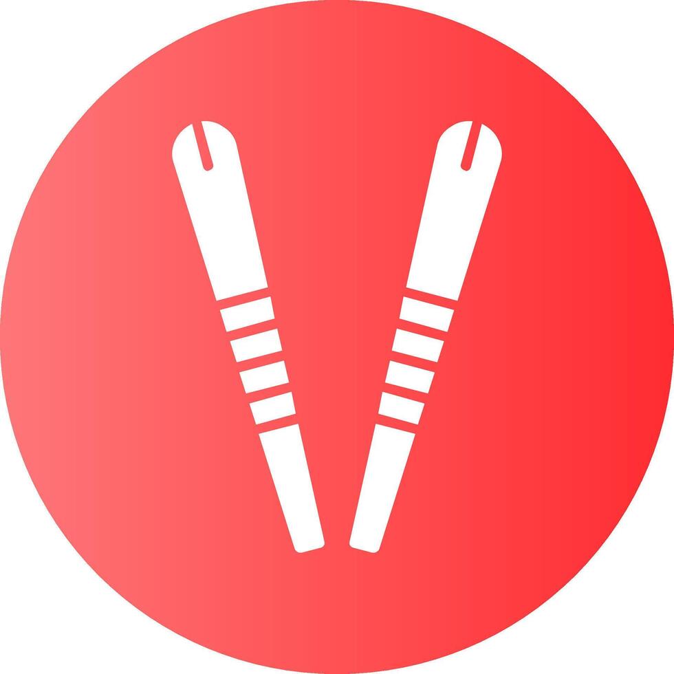 Chopsticks Solid Gradient Circle Icon Design vector