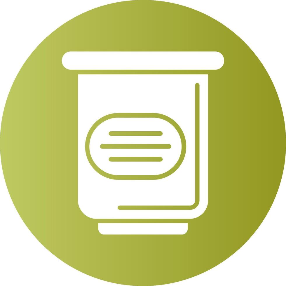 Dustbin Circle Gradient Style Icon vector