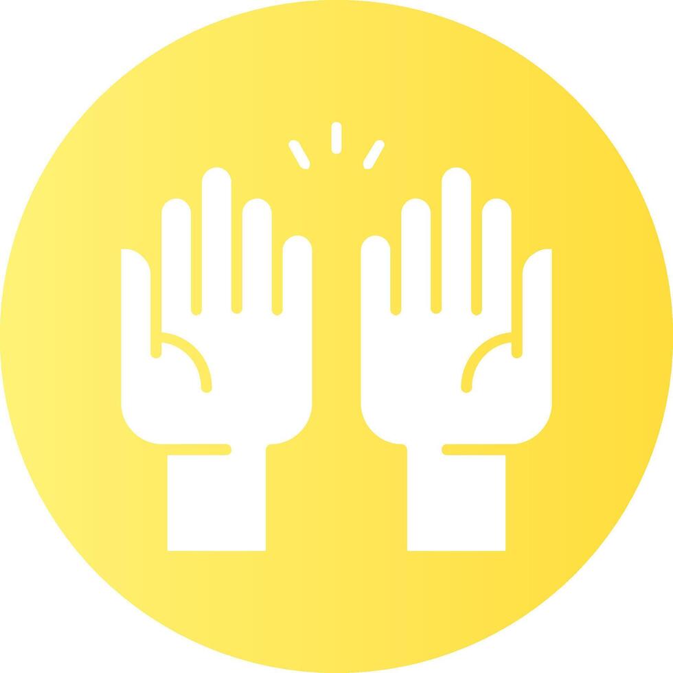 Hands Circle Gradient Style Icon vector