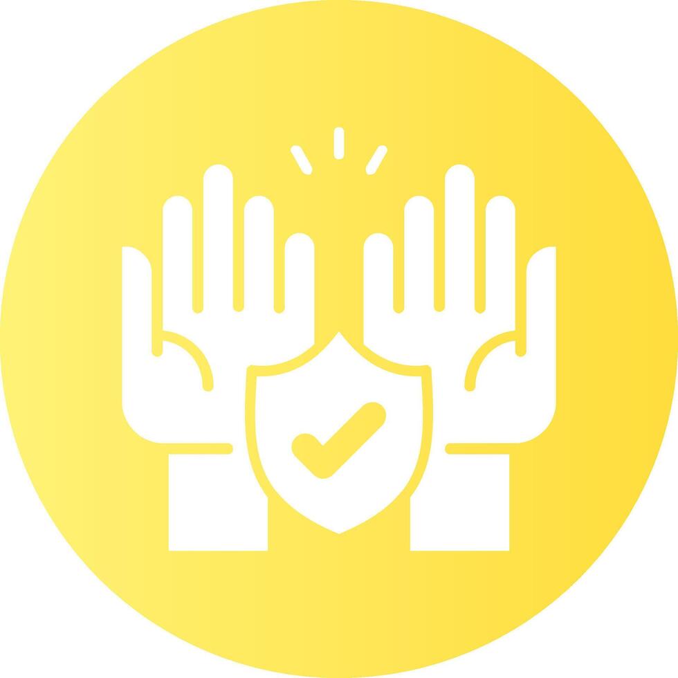 Safe Circle Gradient Style Icon vector
