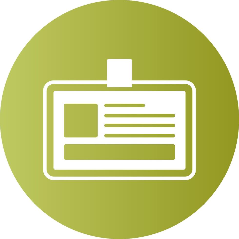 Identification card Circle Gradient Style Icon vector