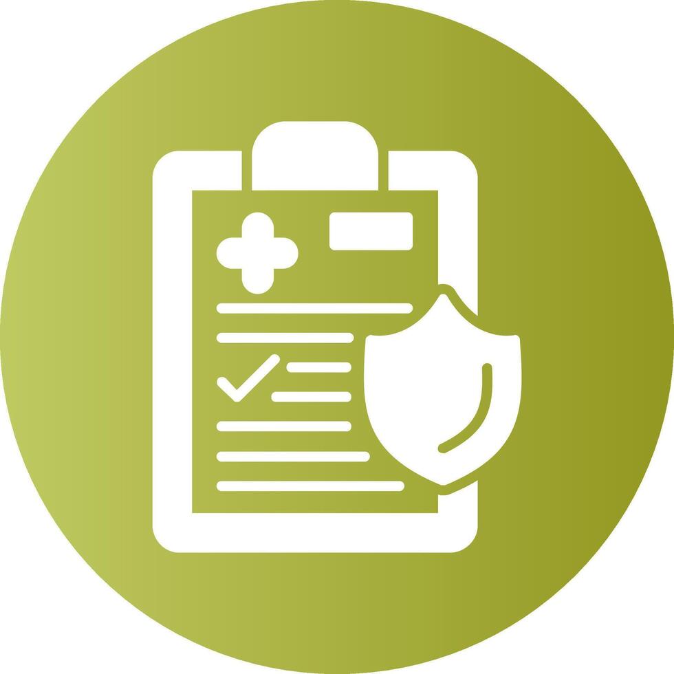 Medical insurance Circle Gradient Style Icon vector
