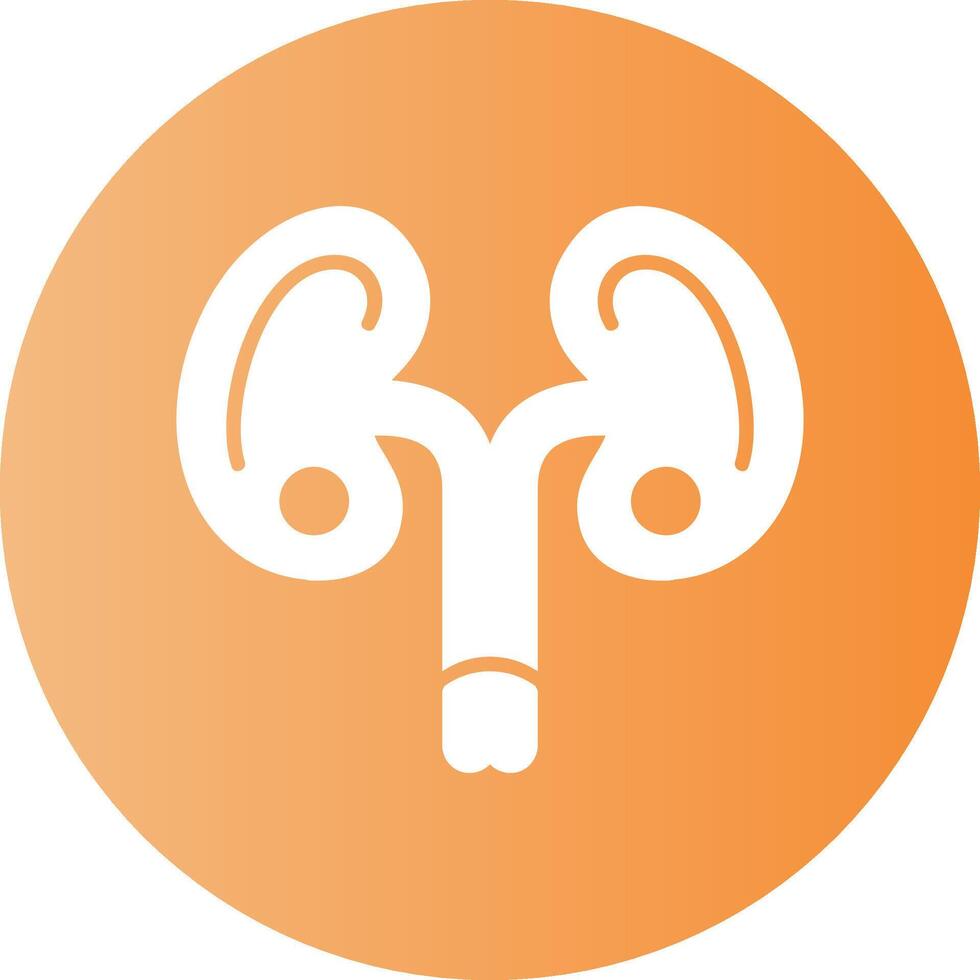 Kidneys Circle Gradient Style Icon vector