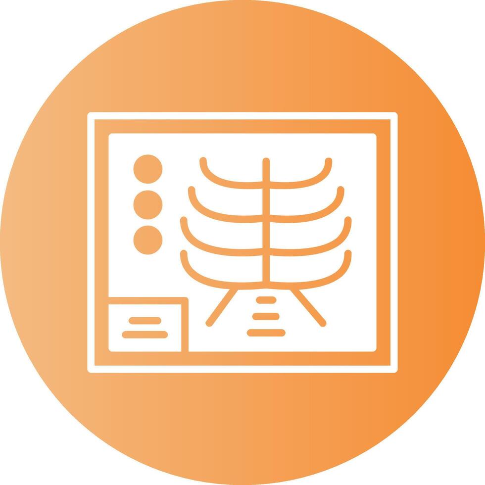 X-ray Circle Gradient Style Icon vector