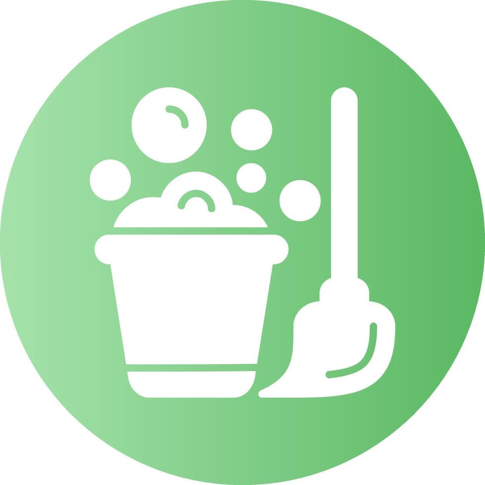 Cleaning Circle Gradient Style Icon vector