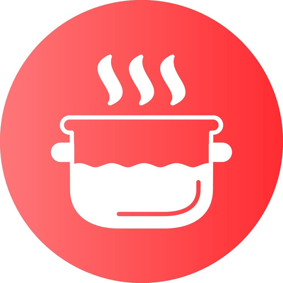 Steaming Circle Gradient Style Icon vector