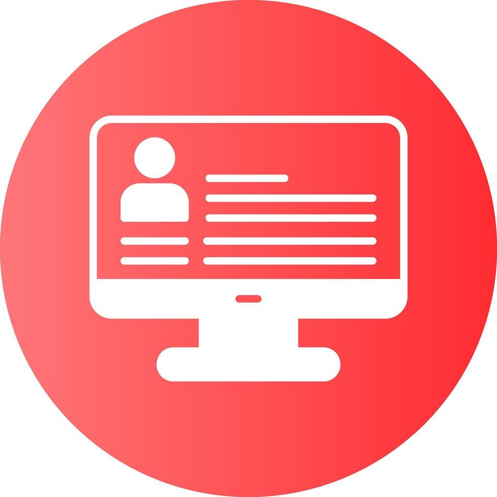 Profile Gradient Circle Icon vector