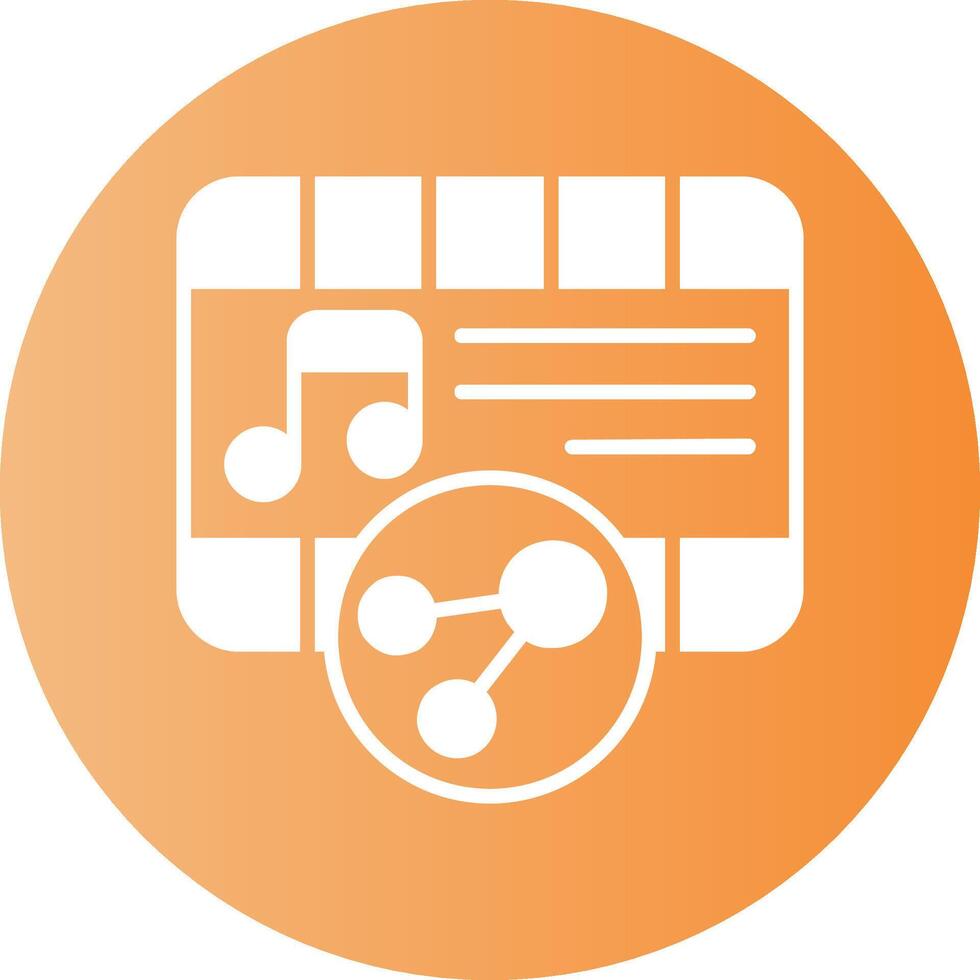 Share Gradient Circle Icon Design vector