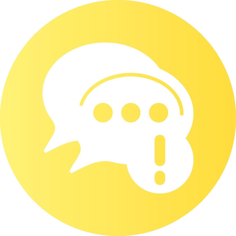 Speech bubble Notification Gradient Circle Icon vector